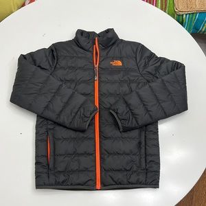 NWOT North Face youth puffer gray orange L 14 16